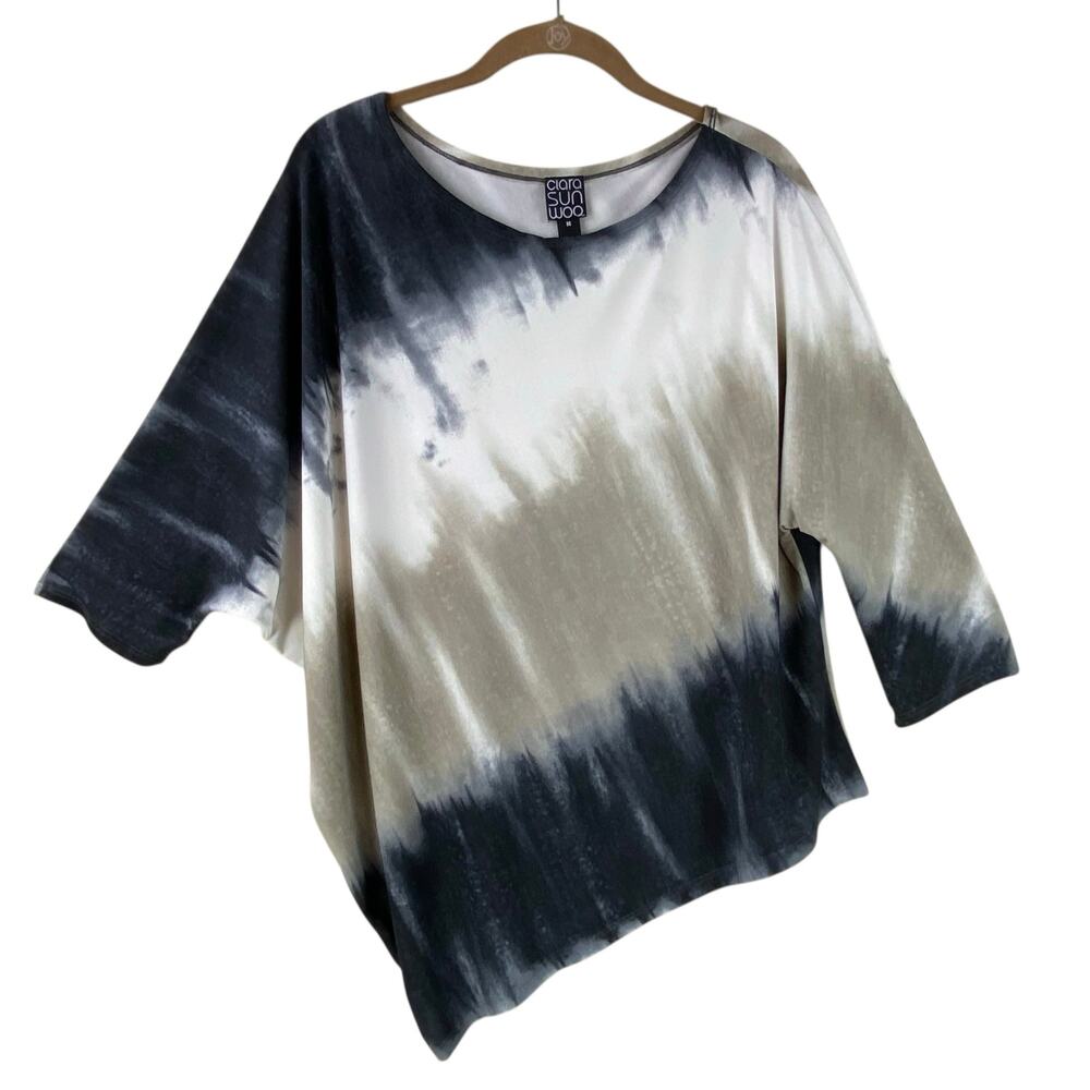 Clara Sun Woo Asymmetric Blouse Size M Art To Wear Boho Tie Dye